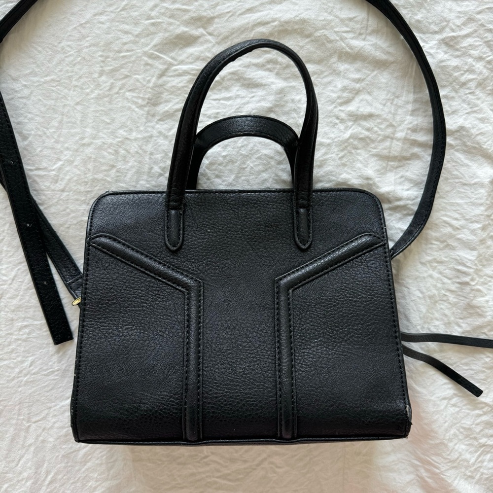 Women’s small black leather purse